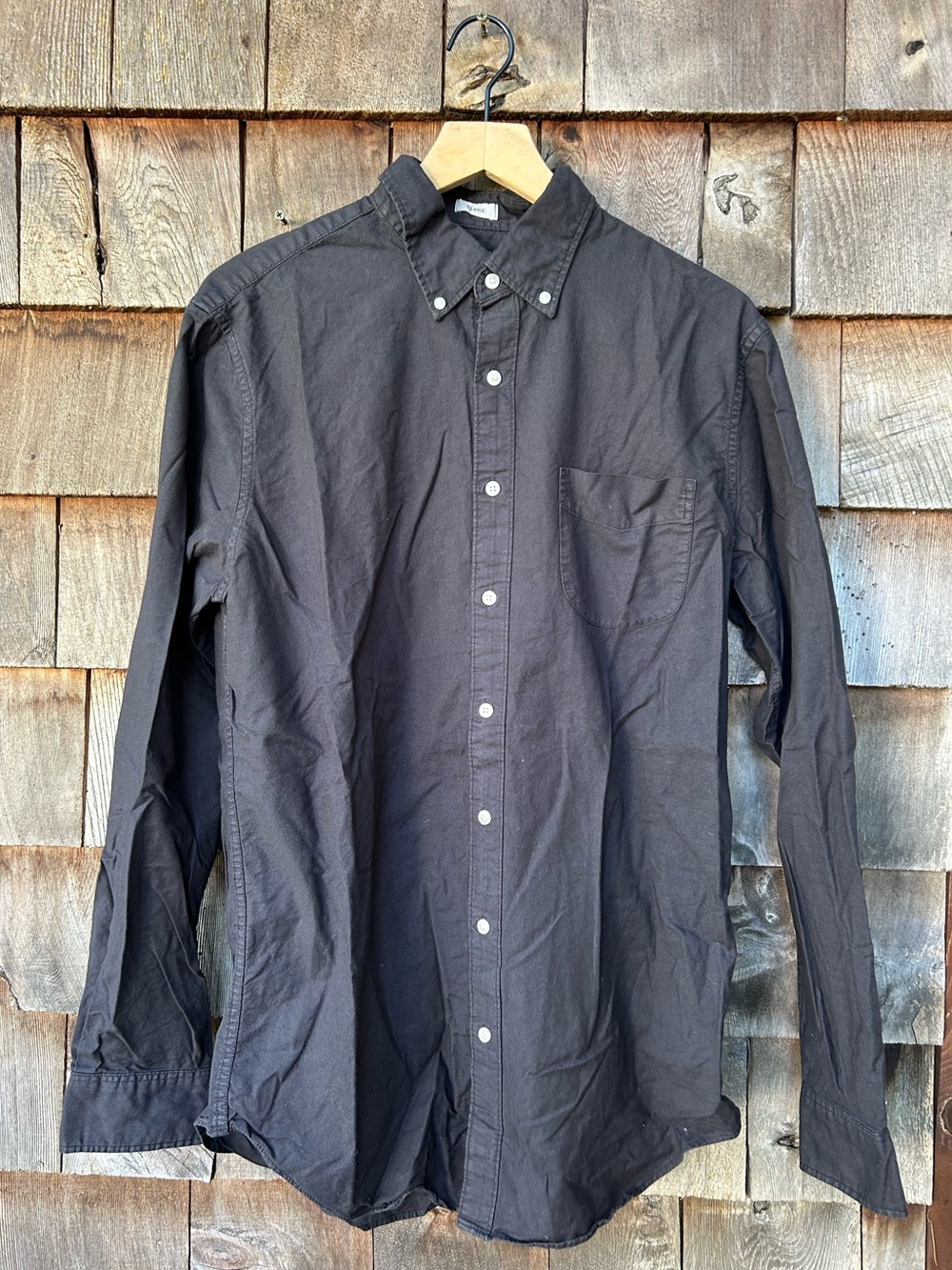J. Crew Black Oxford Button Down Shirt medium tall